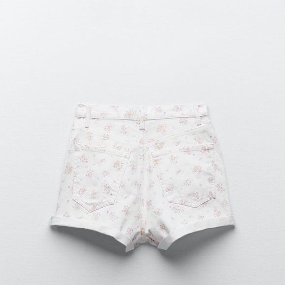 ZARA Printed Mom Fit Roller Shorts NWT - Picture 7 of 12